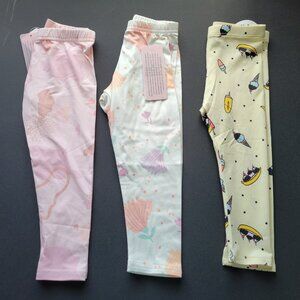 Dot Dot Smile 2T Leggings 3pc Bundle Stretch Elastic Waist NWT